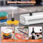 Vacuum Sealer Machine With Vacuum Sealer Bags, Dry/Moist Compact Full Automatic Food Sealer, Air Sealer Machine with Vacuum Seal Rolls, Bag Cutter,