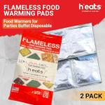 Flameless Food Warming Pads for Parties - 2 Pack