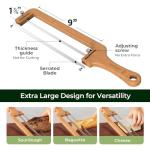 keechee Bread Pilot Adjustable Bread Knife – Upgraded Bread Slicer for Homemade & Sourdough Loaves, Serrated Stainless Blade with Precision Thickness Guide, Gift for Artisan Bakers