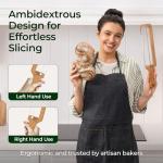 keechee Bread Pilot Adjustable Bread Knife – Upgraded Bread Slicer for Homemade & Sourdough Loaves, Serrated Stainless Blade with Precision Thickness Guide, Gift for Artisan Bakers