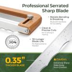 keechee Bread Pilot Adjustable Bread Knife – Upgraded Bread Slicer for Homemade & Sourdough Loaves, Serrated Stainless Blade with Precision Thickness Guide, Gift for Artisan Bakers