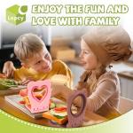 LEPCY Uncrustables Sandwich Maker Sealer Cutter, Crustless Sandwich Cutter, PB&J Uncrustable Maker - Color Pink, Heart Shape