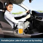 Portable blender,USB-C rechargeable,Personal compact travel juicer cup15OZ for Shakes, Smoothies,Fresh juice,Self-cleaning,Leakproof lid, Smart time display,12 blades,with strong blending White