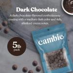 Merckens Dark Melting Chocolate - 5 Pounds of Premium Quality Dark Candy Melts to make a Dubai Chocolate Bar, Cake Pops, Cocoa Bombs, & Homemade Desserts