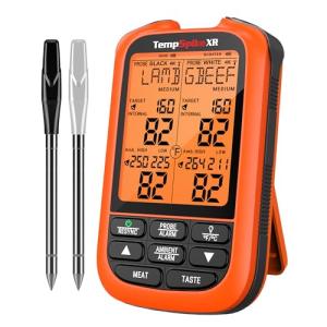 ThermoPro TempSpike 1000FT Wireless Meat Thermometer Digital with 2 Upgraded Ultra-Thin Probe, Kitchen Food Thermometer for Cooking, Turkey, Oven, Smoker, Rotisserie, BBQ, Grill Temperature Indicator