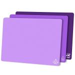ZVP Flexible Plastic Cutting Board Set of 3 Gradient Color, Colorful Chopping Boards, BPA Free Mats, Non Slip, Dishwasher Safe, 15x12 Inch, Purple Multi-Color