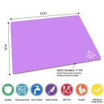 ZVP Flexible Plastic Cutting Board Set of 3 Gradient Color, Colorful Chopping Boards, BPA Free Mats, Non Slip, Dishwasher Safe, 15x12 Inch, Purple Multi-Color