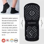 Hylaea No Slip Socks for Yoga Pilates Barre Hospital, Grip Slipper Socks for Pilates, Home, Kickboxing | No Slide, Multi Pack Large X-Large