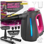 Heavy Duty Handheld Steam Cleaner for Cleaning with Lockable Steam Button&11pcs Accessories, Unlimited Water Addition for Continuous Steaming, Multi-Purpose Steamer for Cleaning Car, Grout (Purple)