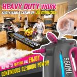 Heavy Duty Handheld Steam Cleaner for Cleaning with Lockable Steam Button&11pcs Accessories, Unlimited Water Addition for Continuous Steaming, Multi-Purpose Steamer for Cleaning Car, Grout (Purple)