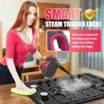 Heavy Duty Handheld Steam Cleaner for Cleaning with Lockable Steam Button&11pcs Accessories, Unlimited Water Addition for Continuous Steaming, Multi-Purpose Steamer for Cleaning Car, Grout (Purple)