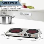 OVENTE Double Burner Electric Hot Plate, 1700W