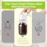 3-in-1 Electric Mason Jar Vacuum Sealer Kit for Mason Jars, Food Savers & Containers | Food Preservation System for Kitchen | Ideal for Canning Jams, Pickles, Dry Foods, Grains & Leftovers (White)