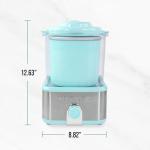 Nostalgia Electric Ice Cream Maker with 2-Qt Double Insulated Gel Canister & Stainless Steel Base - Makes Sorbet, Soft Serve, and Frozen Yogurt - Aqua