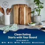 Set of 2 Sonder Los Angeles Acacia Wood Cutting Boards with Juice Groove, Gift Box Included - Small & Medium Sizes: 14x10x1in & 12x8x1in. Ideal for Meat, Vegetables, and Organic Produce Sustainable