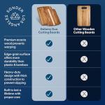 Set of 2 Sonder Los Angeles Acacia Wood Cutting Boards with Juice Groove, Gift Box Included - Small & Medium Sizes: 14x10x1in & 12x8x1in. Ideal for Meat, Vegetables, and Organic Produce Sustainable