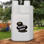 Exacto Shot Portable, Plastic Twin Neck Measurement Bottle, Outdoors Flask Beverage Dispenser (Gold, 16oz)