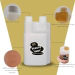 Exacto Shot Portable, Plastic Twin Neck Measurement Bottle, Outdoors Flask Beverage Dispenser (Gold, 16oz)