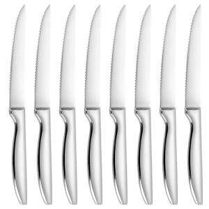 Steak Knife Set of 8, Serrated Steak Knife, Kitchen Steak Knives, Steak Knives Dishwasher Safe, Stainless Steel Knives