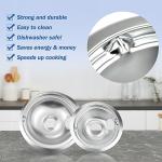 Chrome Range Drip Pans compatible with GE, Hotpoint and Kenmore Electric Stove - Replacement for WB31T10010, WB31T10011 (4 Pack, 2pcs 6" and 2pcs 8")