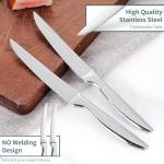 Steak Knife Set of 8, Serrated Steak Knife, Kitchen Steak Knives, Steak Knives Dishwasher Safe, Stainless Steel Knives