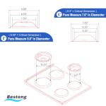 Chrome Range Drip Pans compatible with GE, Hotpoint and Kenmore Electric Stove - Replacement for WB31T10010, WB31T10011 (4 Pack, 2pcs 6" and 2pcs 8")
