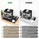 Roliwils Silicone Coffee Mat 23"x15" Anti-Slip Heat-Resistant, 2-in-1 Design with Raised Edge | Compatible with Ninja Luxe Cafe Accessories & Home Espresso Machines | Coffee Bar Mat