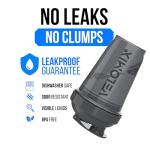 VELOMIX -2 Pack- 20 oz Protein Shaker Bottles for Protein Mixes - 2x Wire Whisk | Leak Proof Shaker Cups for Protein Shakes and Pre Workout | Protein Shaker Bottle Pack (Gray/White)