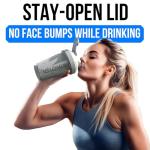 VELOMIX -2 Pack- 20 oz Protein Shaker Bottles for Protein Mixes - 2x Wire Whisk | Leak Proof Shaker Cups for Protein Shakes and Pre Workout | Protein Shaker Bottle Pack (Gray/White)