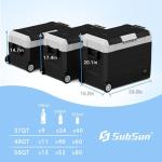 SHAREWIN Car Fridge, Car Refrigerator with Wheels, Electric cooler, Portable Freezer, 4℉~68℉, 12/24V DC, 100~240V AC APP Control, Portable Refrigerator, Travel, Truck, Camping, Boat (58QT)