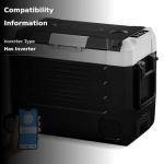 SHAREWIN Car Fridge, Car Refrigerator with Wheels, Electric cooler, Portable Freezer, 4℉~68℉, 12/24V DC, 100~240V AC APP Control, Portable Refrigerator, Travel, Truck, Camping, Boat (58QT)