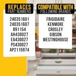 PartsBroz 240351601 Freezer Door Shelf Bin (2-Pack) for Frigidaire Freezer Door Shelf Replacement, Kenmore, Westinghouse Refrigerator Freezer White Bottom Lower Side Shelves AP2115974 PS430027