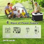 SHAREWIN Car Fridge, Car Refrigerator with Wheels, Electric cooler, Portable Freezer, 4℉~68℉, 12/24V DC, 100~240V AC APP Control, Portable Refrigerator, Travel, Truck, Camping, Boat (58QT)