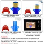 Abnaok Microwave Cleaner, 2 PCS Angry Mama Microwave Cleaner Microwave Oven Steam Cleaner Easily Clean in Minutes Cleans Add Vinegar and Water for Home or Office with English Manual (Blue+Purple)