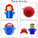 Abnaok Microwave Cleaner, 2 PCS Angry Mama Microwave Cleaner Microwave Oven Steam Cleaner Easily Clean in Minutes Cleans Add Vinegar and Water for Home or Office with English Manual (Blue+Purple)