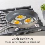 Calphalon® Premier Ceramic Nonstick 8" and 10" Frying Pan Set, Mushroom Grey