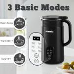 𝟲 𝗶𝗻 𝟭 Nut Milk Maker Machine, 20 oz(600ml) Homemade Almond, Soy, Oat, Plant-Based and Non-Dairy Beverages, Almond Miilk Makerr, Delay Start/Boil Water/Keep Warm, Soy Milk Machine, Nut Milk Bag