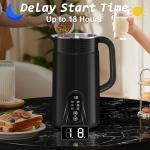 𝟲 𝗶𝗻 𝟭 Nut Milk Maker Machine, 20 oz(600ml) Homemade Almond, Soy, Oat, Plant-Based and Non-Dairy Beverages, Almond Miilk Makerr, Delay Start/Boil Water/Keep Warm, Soy Milk Machine, Nut Milk Bag