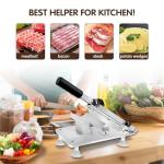 Manual Frozen Meat Slicer Machine for Home Use Meat Cutter Upgraded Stainless Steel Food Slicer Beef Mutton Roll for Hotpot Thickness Adjustable Cleavers Commercial Cooking Utensils cnh