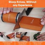 EdgeForge™ Rolling Knife Sharpener Kit - Beech Wood Magnetic Rolling Sharpener for Knives with 15 & 20 Degree Angles - Elegant Gift for Chefs & Cooks - Knife Sharpening Kit for Kitchen & Pocket Knives