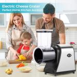 Electric Meat Grinder, Grater Salad Maker 250W Electric Slicer Cheese Grater/shredder with 5 Free Attachments Electric Salad Machine Extra Large Feed Port Upgraded