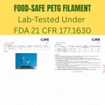 Food Safe 1.75mm PETG Whitex4, Bulk Filament, Strong PETG 3D Printer Filament for 60-500mm/s High Speed FDM 3D Printers,1KG/2.2lbs