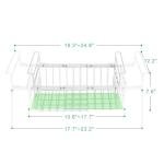 iSPECLE Chest Freezer Organizer - 2 Pack Hanging Freezer Organizer Bins with Expandable Handle for 10 to 20 Cu.Ft, Sort and Easy Slide to Get Bottom Frozen Food, Sturdy Baskets, White