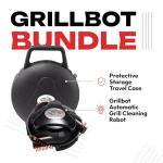Grillbot Automatic Grill Cleaning Robot with Nylon Brushes, BBQ Grill Cleaner, Grill Brush, Grill Scraper, BBQ Accessories (Black Grillbot + Carry Case)