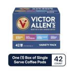 Victor Allen's Coffee Variety Pack (Morning Blend, 100% Colombian, Donut Shop Blend, French Roast), 42 Count, Single Serve Coffee Pods for Keurig K-Cup Brewers
