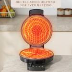 UVFAST Heart Waffle Maker, Heart Shaped Waffle Iron 5 Slices, Mini Waffle Makers with 8'' Non-stick Plates, Adjustable 5 Browning Control, Cool Touch Handle, Easy to Clean, 1000W