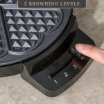 UVFAST Heart Waffle Maker, Heart Shaped Waffle Iron 5 Slices, Mini Waffle Makers with 8'' Non-stick Plates, Adjustable 5 Browning Control, Cool Touch Handle, Easy to Clean, 1000W