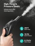 Steam Cleaner, 293°F 58 PSI Powerful Multipurpose Handheld Steam Mop for Home Use, 21 Attachments, 50Oz Capacity, Heavy Duty Steamer for Carpets, Floors, Cars, Tiles, Crack Cleaning, White