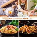 9 Pcs Gnocchi Pasta Making Tools kit - Gnocchi Board, Pasta Cutter, Ravioli Stamp, Wood Threaded Pasta Roller Pin Set, Noodle and Dumplings Maker, Homemade Kitchen Gift for Pasta Lovers