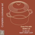 Bakken Enameled Cast Iron Dutch Oven Pot, 6QT Dutch Oven for Bread Baking, Braising & Roasting, Kitchen & Campfire Cooking, Moisture-Locking Lid, Oven Safe Up To 500°F, Works on All Cooktops, Red